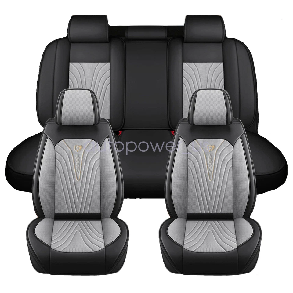 For Dodge Charger Challenger Attitude 5-Seat full Set PU Leather Seat Cover - Image 1 of 4