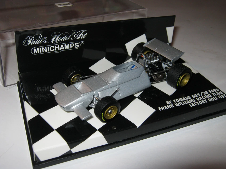 1:43 WILLIAMS DeTomaso 505/38 Ford Roll Out 1970 Minichamps 400700099 OVP NUOVO - Immagine 1 di 1