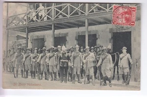 CPA AMERIQUE STE SAINTE LUCIE - ARMEE ARMY SOLDATS DE L' ILE ISLAND 1912 ~C75 - Imagen 1 de 2