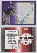 2020 Leaf Perfect Game National Showcase Metal Purple /8 Jackson Jobe Auto
