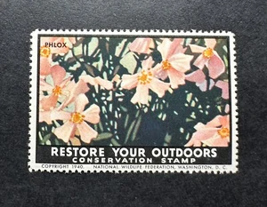 WTDstamps - 1940 NWF National Wildlife Federation Duck Stamp - Phlox - Picture 1 of 2