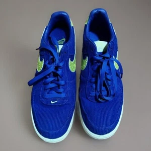 Nike Air Force One Olivia Kim blu velluto a coste uomo 11 Wmn 12,5 Glow senza scatola - Foto 1 di 7