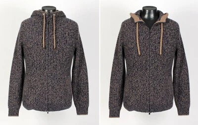 Brunello Cucinelli 100% Cashmere Thick Hooded Sweater - 52 L - $4495 Retail - Image 1 of 4
