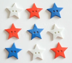 Patriotic Sew -Thru 1" Stars / USA / 4th of July / Red White & Blue / Americana - Picture 1 of 2