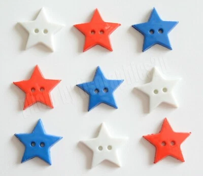 Patriotic Sew -Thru 1" Stars / USA / 4th of July / Red White & Blue / Americana - Image 1 of 2