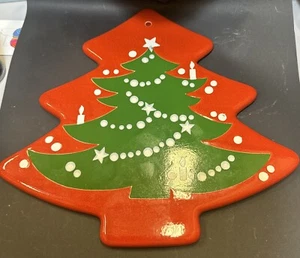 Waechtersbach Christmas Tree Trivet Wall Hanging Cheese Board 10" West Germany - Picture 1 of 3