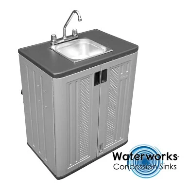 WATERWORKS CONCESSION SINKS Portable Sink Mobile Hand Wash Station with Hot Water Handwashing