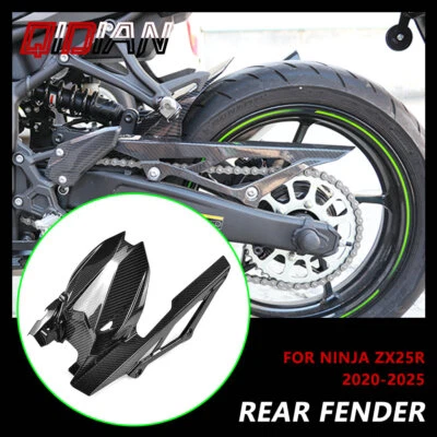 Guardabarros trasero de fibra de carbono para motocicleta Ninja ZX25R ZX4RR 21-25 Foto 1 de 4