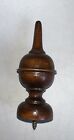Vintage Turned Timber Wood Finial For Antique Clock
