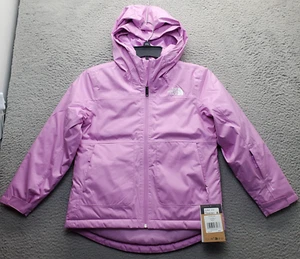 The North Face Freedom Insulated Jacket Youth 10 Pink Dryvent Hooded Full Zipper - Picture 1 of 16