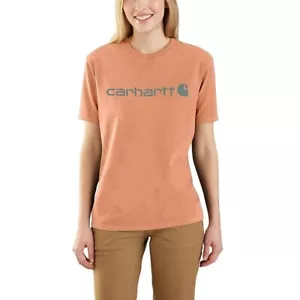 Carhartt Women's Wk195 Workwear Logo Short T-Shirt, Ginger Heather, 2X Plus - Picture 1 of 1