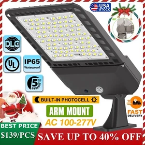 300W LED Shoebox Parking Lot Light Commercial Outdoor Street Area Lighting IP65 - Picture 1 of 21