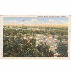 Jefferson Barracks Missouri 1942 Soldaten WWII Postkarte Krankenhaus Stationen - Bild 1 von 2