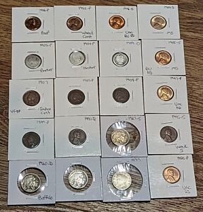 Lot Of 20 Coins Indian Buffalos Barber Ms Wheats Cents Proof 1931S 1920D 1927S!!