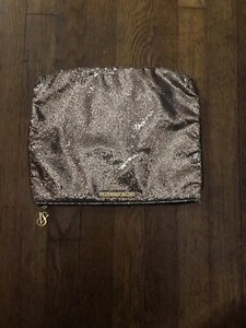 Bolso de cosméticos Victoria’s Secret Gold Sparkle 9x11 - Imagen 1 de 4