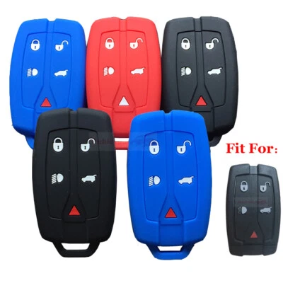 Funda protectora de silicona de 5 botones para llavero remoto inteligente Fit Land Rover Jaguar  Foto 1 de 4