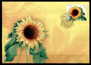Blumen. Sonnenblume. FDC. Lettland 2015 - Bild 1 von 1