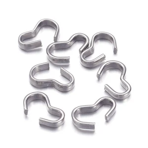 1000 piezas 304 Conectores de cadena de acero inoxidable hallazgos de bucle liso 3 formas 8x3 mm - Imagen 1 de 2