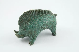 MCM Italian Cossu Sardinia Pottery Razorback Boar Sgraffito Figure Bitossi Style - Picture 1 of 12