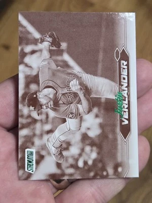 2024 Topps Stadium Club Justin Verlander #178 Sepia Green - Image 1 of 2
