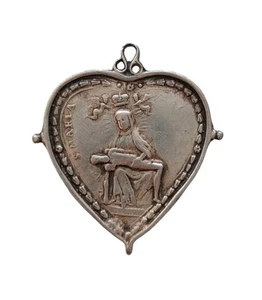 *HH* Antica Medaglia Religiosa Votiva Devozionale Madonna Gesù Pietà Sacro Cuore - Foto 1 di 8