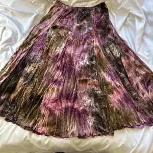 Gr. S lila Crushed Samt Midi Rock Y2K Fee Grunge Whimsigoth Witchy Pailletten - Bild 1 von 11