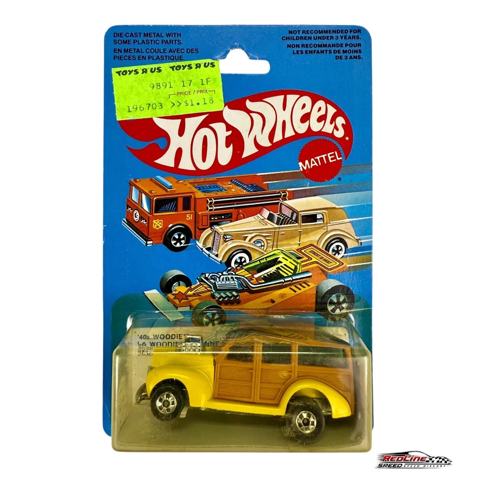 Hot Wheels 1986 Vintage 1940 Woodie Classics Series #2530 NRFP Yellow BW 1 64