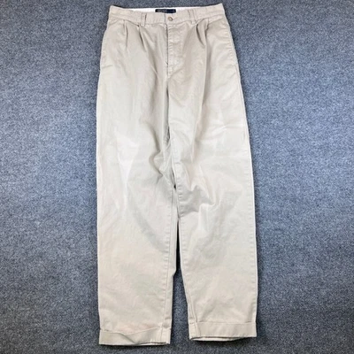 Pantalones Polo Ralph Lauren Hammond De Colección Para Hombre 30x32* Beige Marrón Plisado Puños Foto 1 de 4