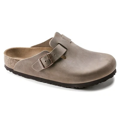 Birkenstock Boston BS Clog Tabacco Brown Taupe Leather Oiled UK 5 EU 38 BNIB - Image 1 of 4