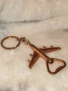 AIRPLANE BOTTLE OPENER KEYCHAIN - Picture 1 of 3