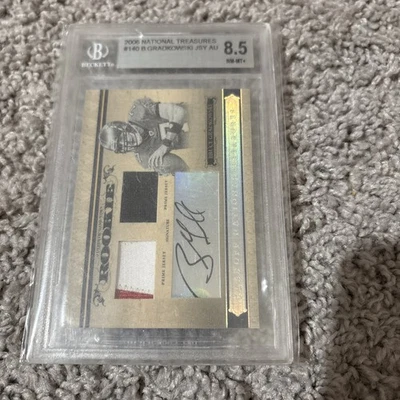 Beckett Graded 2006 National Treasure Auto Swatch Bruce Gradkowski 8.5 - Image 1 of 4