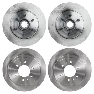 Front and Rear Disc Brake Rotors For 2006-2008 Lincoln Mark LT RWD 6 Lug - Picture 1 of 12