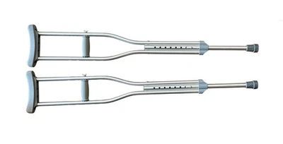 Lightweight Aluminum Crutches, for Patients 4’6”–5’2” Adjustable EUC - Изображение 1 из 2