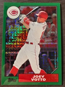 2017 Topps Silver Pack Joey Votto Green Mojo Refractor 1987 Chrome #87-JV  /99 - Picture 1 of 2