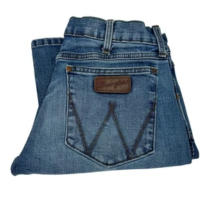 Wrangler Retro Jeans Mens 31x32 (32x32 ACTUAL) Slim Straight Denim Faded Wash - Picture 1 of 10