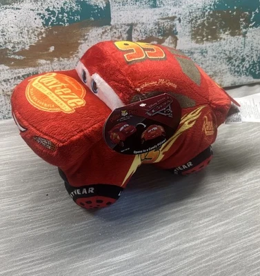 枕头 - 迪士尼 - 汽车 Lightning McQueen 17 英寸软娃娃毛绒靠垫新品 — 第 1/4 张图片