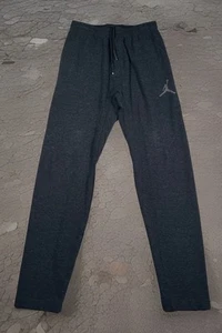 Air Jordan Dri-Fit Joggers Boys L Heather Black Fleece SweatPants Drawstring EUC - Picture 1 of 9