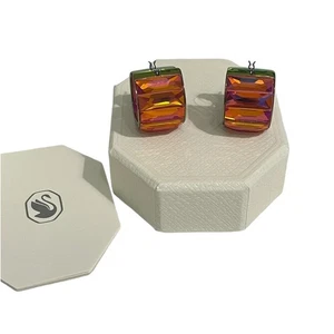 Swarovski Curiosa hoop earrings Octagon cut New - Picture 1 of 7