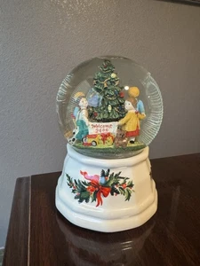 Pfaltzgraff Christmas Heritage Musical Schneekugel Deck the Halls Welcome 2000 - Bild 1 von 4