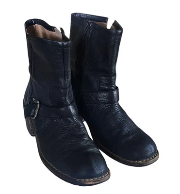 Steven By Steve Madden Mujer 40 EU/10 US Negro Cuero Cremallera Botas Cortas Botines Foto 1 de 4