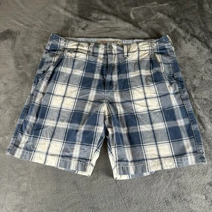 American Eagle Outfitters klassische Länge Shorts Herren 38 blau kariert Baumwolle - Bild 1 von 10