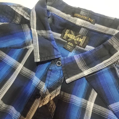Helix Mens Shirt XXL Plaid Short Sleeve Button Up Western  - Image 1 of 4