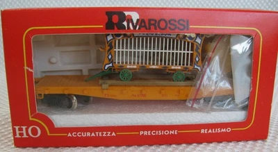Rivarossi H0 2090 Flat Car with Circus Car New in Package - Image 1 of 3