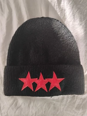 Chrome Hearts Cashmere Sludge Beanie Black/Red Free Shipping - Image 1 of 4