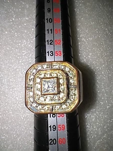 Anillo meñique vintage de vidrio corte redondo para hombre talla 7,5 LEER: - Imagen 1 de 12