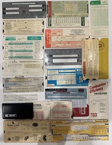 Vintage Industrial Velvet Slide Rules Engineering Calculator Lot - Picture 1 of 6