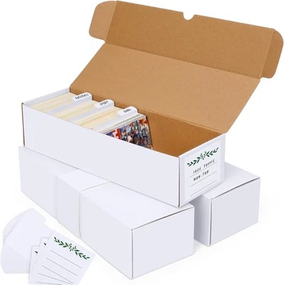 Trading Card Storage Box with Dividers, Cardboard card Organizer Box for Base... - Image 1 of 4
