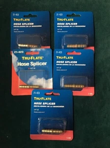 5 Tru-Flate 21-423 1/4" ID Hose Splicer Barb Type Hose Fitting. Brass - Picture 1 of 3