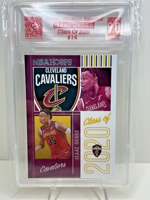 2020-21 Panini Hoops Class Of 2020 Basketball #14 Isaac Okoro Cavaliers Graded 9 - Image 1 of 2