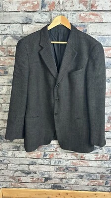 Chaqueta Blazer Deportiva Armani Collezioni Para Hombre 100% Lana Negra Talla IT 54 UK 44 Foto 1 de 4